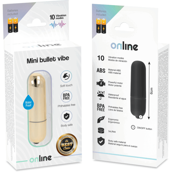 ONLINE - MINI BALA VIBRADORA DORADA - Imagen 4