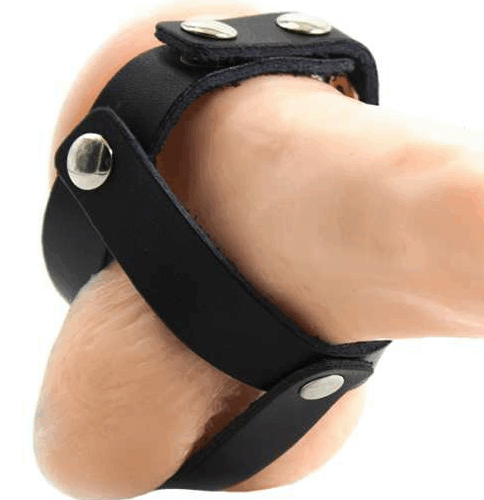 OHMAMA FETISH - FUNDA CUERO DE CASTIDAD PARA TESTÍCULOS