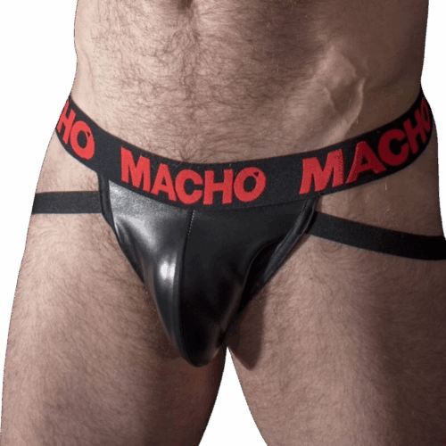 MACHO - MX25RC JOCK CUERO ROJO L