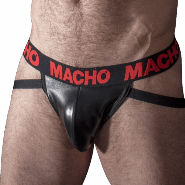 MACHO - MX25RC JOCK CUERO ROJO L