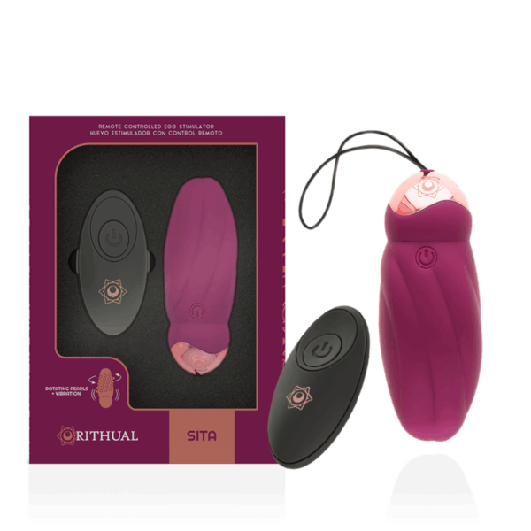 RITHUAL - SITA HUEVO CONTROL REMOTO ROTACIÓN DE PERLAS + VIBRACIÓN - Imagen 2