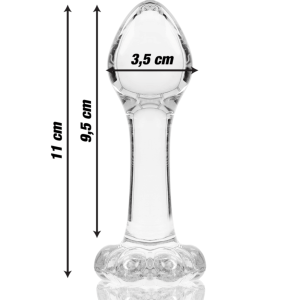 NEBULA SERIES BY IBIZA - MODELO 2 PLUG CRISTAL TRANSPARENTE 11 CM -O- 3.5 CM - Imagen 3