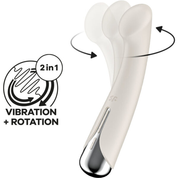 SATISFYER - SPINNING G-SPORT 1 VIBRADOR ROTADOR BEIGE - Imagen 4