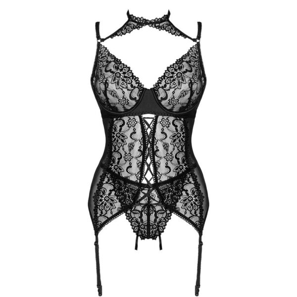 LIVCO CORSETTI FASHION - GIELLANDRA FOR THE SENSES COLLECTION CORSET + PANTY NEGRO S/M - Imagen 3