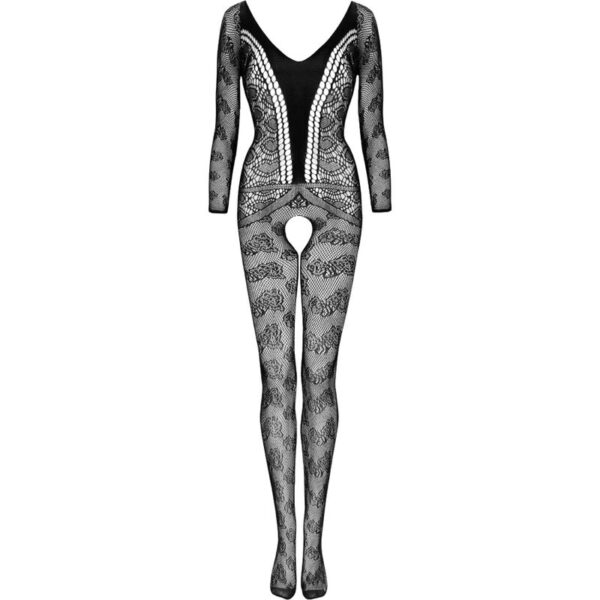 LIVCO CORSETTI FASHION - CORDILL LC 17357 BODYSTOCKING CROTCHLESS NEGRO TALLA ÚNICA - Imagen 3