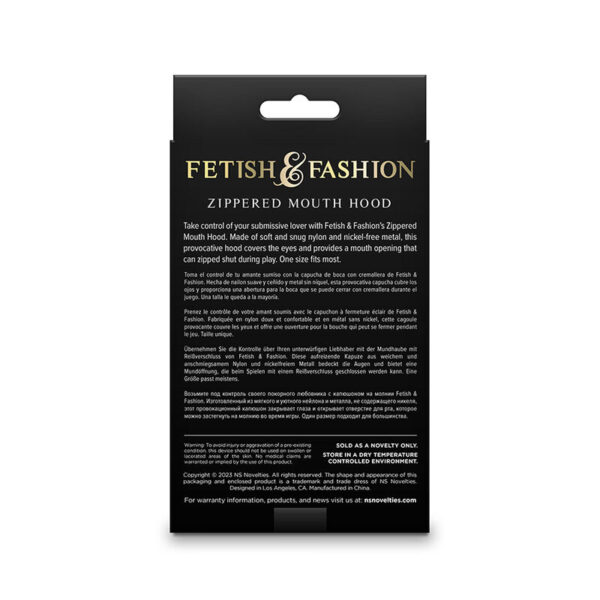 NS NOVELTIES - FETISH & FASHION PASAMONTAÑAS COMPLETO CON CREMALLERA NYLON NEGRO - Imagen 3