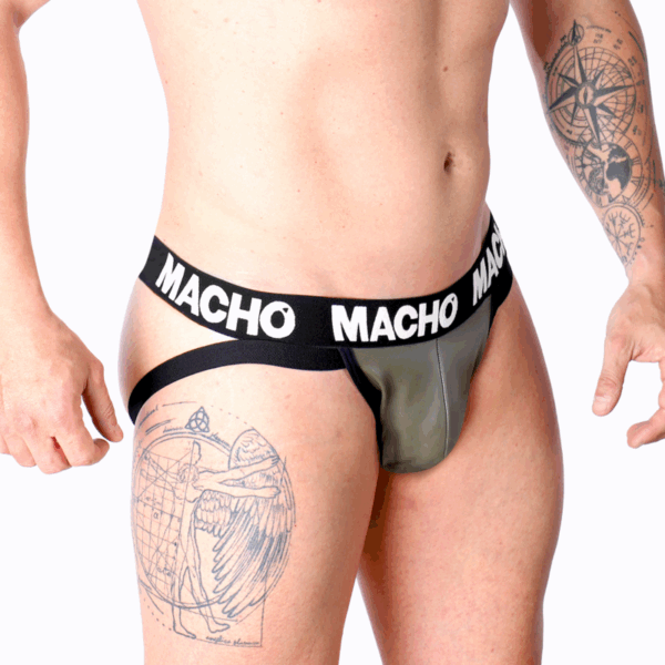 MACHO - MX27GR JOCK CUERO GRIS BEIGE M - Imagen 2