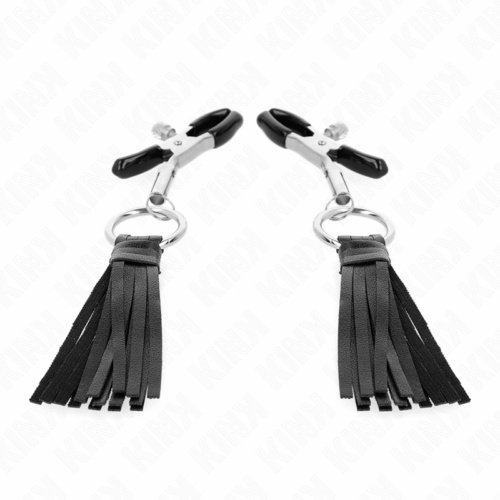 KINK - PINZAS PARA PEZONES CON BORLAS DE POLIPIEL 6 CM