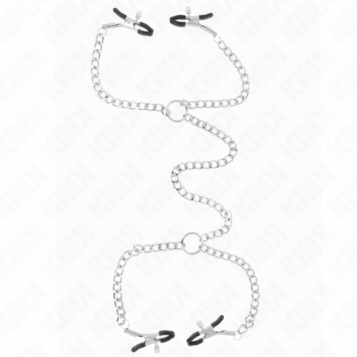 KINK - PINZAS PARA PEZONES DOBLE 32 CM CON CADENAS 14 CM