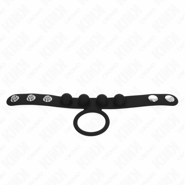 KINK - ANILLO PENE CUERO 3.5 CM CON CIERRE A PRESIÓN 23 X 2 CM - Imagen 3