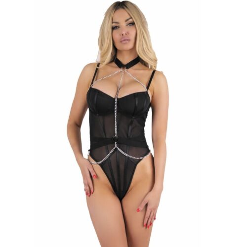 LIVCO CORSETTI FASHION - RUBIKA LC XG079 BODY CON GARGANTILLA NEGRO XL