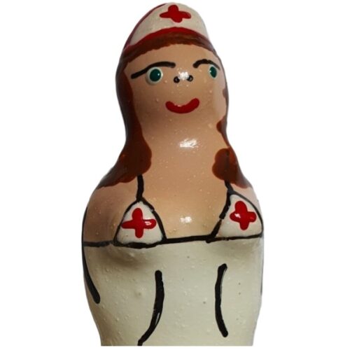 CONDOMERIE - PRESERVATIVO DECORATIVO PINTADO A MANO ENFERMERA MORENA