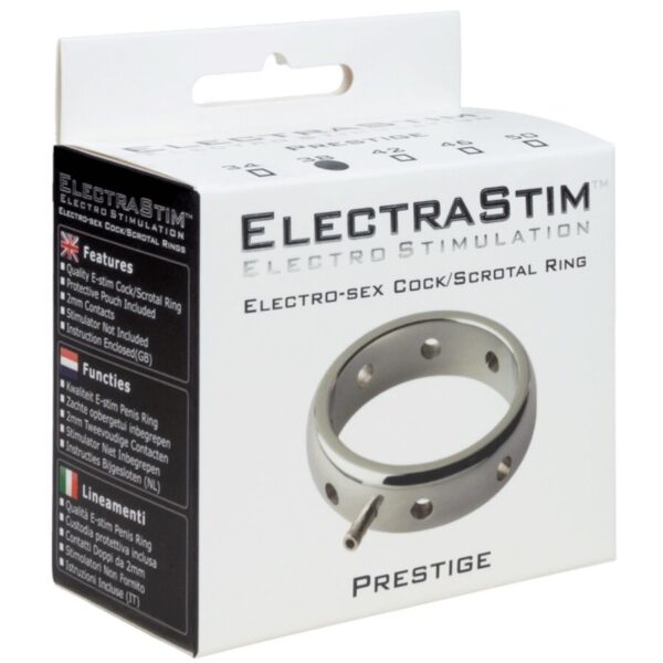 ELECTRASTIM - PRESTIGE ANILLO ELECTROMAGNÉTICO DE METAL PARA EL PENE 50 MM - Imagen 4