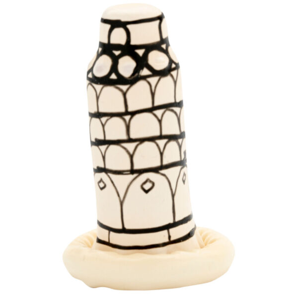 CONDOMERIE - PRESERVATIVO DECORATIVO PINTADO A MANO TORRE DE PISA - Imagen 4