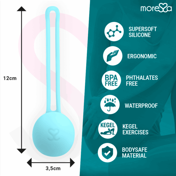 MORESSA - OSIAN ONE ENTRENAMIENTO SUELO PELVICO 51gr PREMIUM SILICONA TURQUESA - Imagen 4