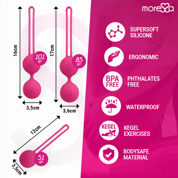 MORESSA - OSIAN SET PREMIUM SILICONA ROSA (Osian One - 51 g | Osian Two - 101 g | Osian Three 85 g) - Imagen 4