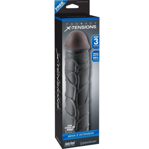 FANTASY X- TENSIONS - MEGA 3 EXTENSIÓN NEGRO PARA EL PENE