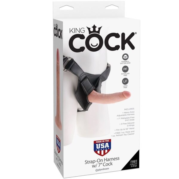 KING COCK - HARNESS CON PENE REALÍSTICO 17.8 CM - Imagen 4