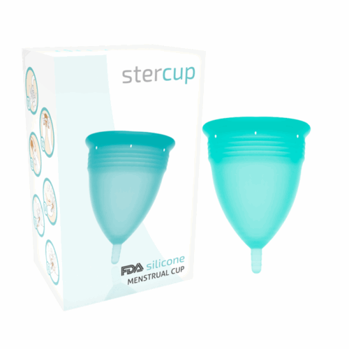 STERCUP - COPA MENSTRUAL FDA SILICONA AQUAMARINA - TALLA S